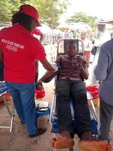 A Donor at the World Blood Donor Day 2022